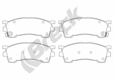 Комплект тормозных колодок, дисковый тормоз BRECK купить